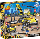 Action Town - 330 Piece Construction Crane and Forklift